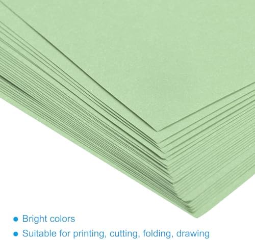 MECCANIXITY 50 Sheets Origami Paper Double Sided Light Green 6x6 Inch Square Sheet for Art Craft Project, Beginners, Gifts Decor