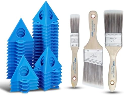 KATA 36PC Painters Pyramid Stands with 3 Paint Brushes for Cabinet Doors