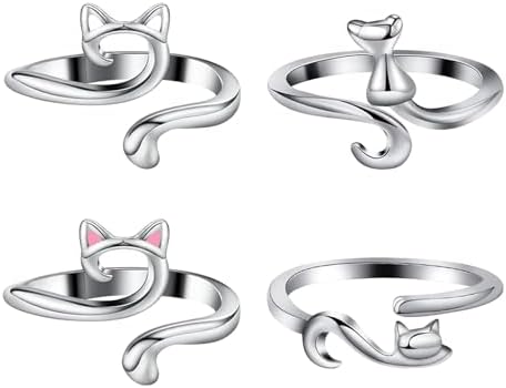 4pcs Knitting Crochet Loop Ring for Fingers Metal Open Yarn Guide Crochet Rings