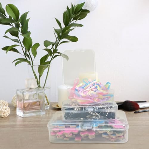 Guyuyii 58 Pcs Transparent Bead Organizer with Portable Handle and Labels