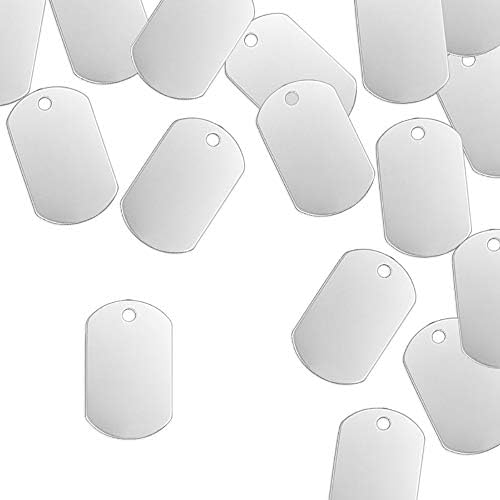 ImpressArt - Premium Metal Stamping Blanks for Metal Stamping and Jewelry Making (24 Pack) (1 1/4" Dog Tag, Alkeme)