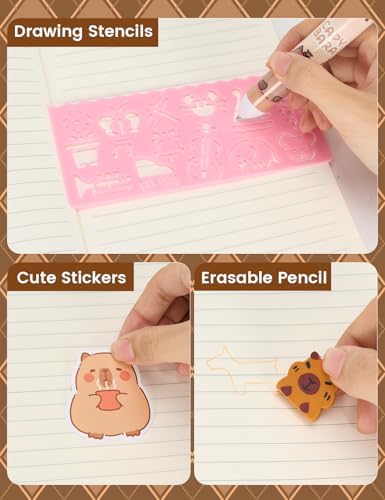 129 PCS Washable Markers Set, Capybara Gifts for Girl, Art Supplies for Kid