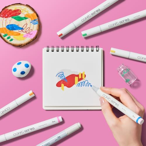 Copic Acrea 6 Colors Set Vivid, water-based pigment ink drawing pens