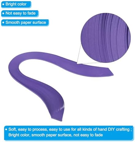 PATIKIL 240pcs Quilling Strips Paper, 3mm x 39cm Origami Paper Quilling Kits for Adults Beginner Art DIY Craft Christmas, Dark Purple