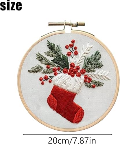 Christmas Embroidery Kits for Adults, Beginner DIY Embroidery Starter Kit
