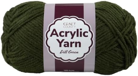 Craft County Medium 4 Acrylic Yarn – 200 Yards of Super Vibrant Yarn for Blankets, Scarves, Hats, & More!