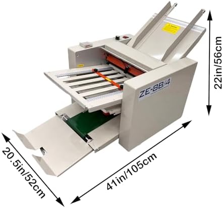 WYDDDARY Automatic Paper Folding Machine Fold Sizes 2x3in to 12x27in Small Horizontal Origami Machine Max Speed 262ft/min for Manuals Document Business Letters 110V 70W