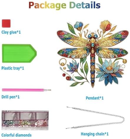 Koikify Dragonfly Diamond Art Hanging Ornament Kit for Adults