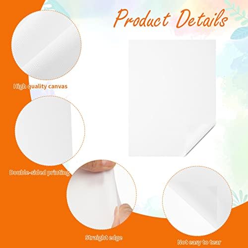 36 Pcs Sublimation Blanks for Picture Frame 8.5 x 11 Inch Double Sided Sublimation Blanks Canvas Printable Inkjet Canvas Pads Heat Transfer Sheets for Painting DIY Photos Murals Backdrops Craft