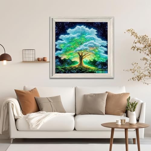 APTDYIGL 5D Tree of Life Full Drill Diamond Painting Kits for Adults Beginner,DIY Diamond Art Kits for Adults,Round Full Drill Diamond Dots with Gem Art Kits,Home Wall Decor 13.7X13.7inch