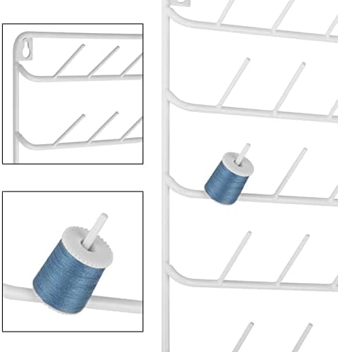 YBING Thread Holder Wall White, 54-Spool Sewing Thread Rack