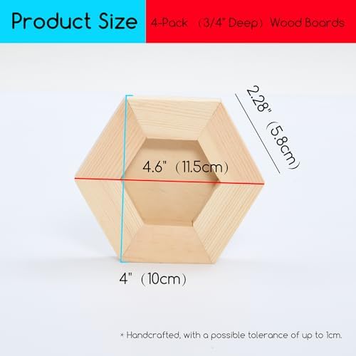 MEEDEN Unfinished Wood Canvas Board:4x4.6 Canvas Panel Pack of 4