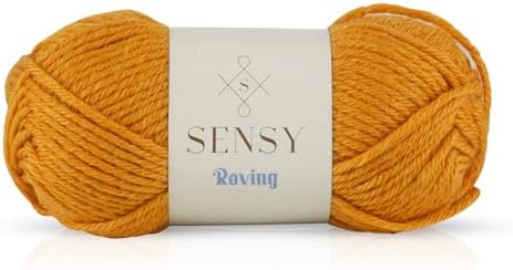 Sensy Roving Yarn, 3.5 oz, 132 Yards, Gauge 5 Bulky (Mustard)