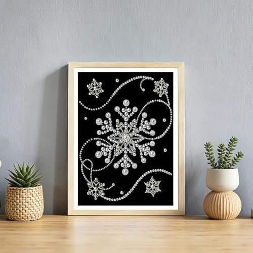 DIYBEADDOT Snowflake Diamond Pearl Painting Kits for Adults,5D Diamond Art Pearl Painting Kits for Beginner，DIY Special Shape Pearl Gem Crafts for Home Wall Decor 16 x 20 inch