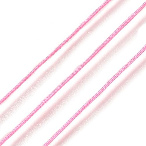 43 Yards Nylon String Friendship Bracelets String 0.8mm Nylon Beading Thread Braided Chinese Knotting Cord Macrame Cords for Kumihimo Necklaces Tassels Jewelry Crafts (Hot Pink)