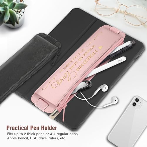 FINPAC 2-Pack Elastic Pen Holder for Notebook Leather Pen Holder
