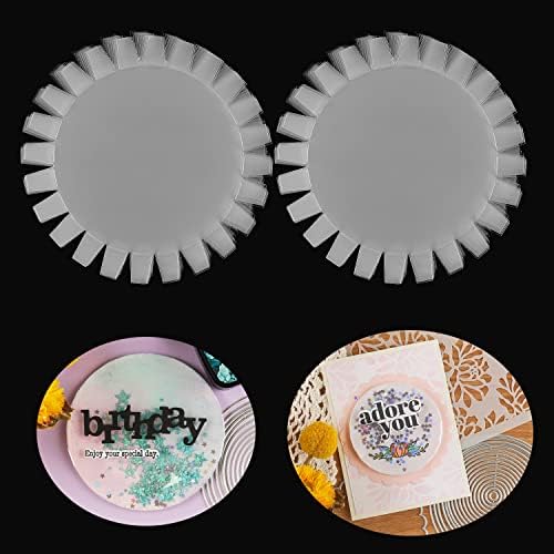 10 Pack Flat Shaker Covers for Card Making - 4.25' Round Clear Plastic Transparent Shaker Creator Acetate Sheets for Arts & Crafts Projects DIY Scrapbooking Supplies