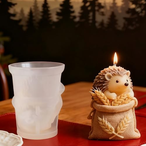Cute Animal Cylinder Molds Silicone Wave Spiral Candle Mold - Silicone Resin Casting Molds for Candle & Resin & Soap Craft Supplies