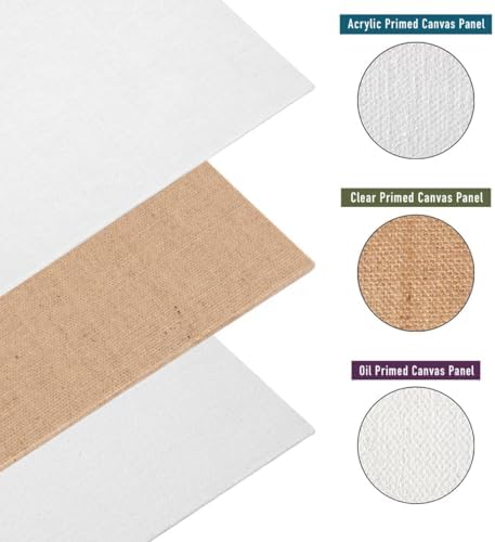 Vista Jute Clear-Primed Canvas Panels - 9"x12", 3 Pack - Blank Canvas for Traditional Oils, Eco Friendly, 100% Jute, Double Primed, Extra Coarse Texture, Ideal for Dry Brush and Impasto Techniques