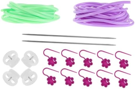 Tofficu Knitting Tool Set Crochet Accessories Kit Knitting Needles Stitch Fixer Set Yarn Markers Needle Guards for DIY Projects