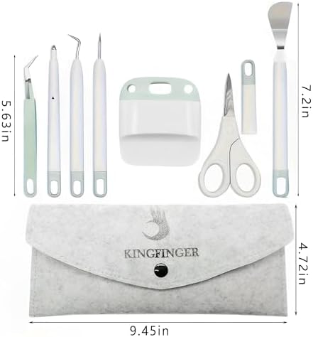 KINGFINGER Scrapbooking Tools Set, Weeders, Scraper, Spatula, Tweezers, Scissors, Scoring Stylus, Basic Weeding Tools, Accessories and Supplies for Cricut/Silhouettes/Cameos/Weeding Vinyl/Splicing