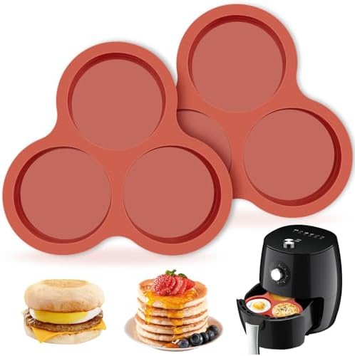 JOERSH Air Fryer Egg Silicone Mold, 4 Inch, 2 Pack