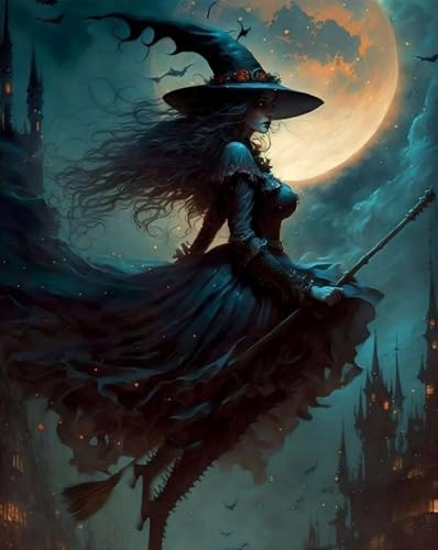 Arttoplus Halloween Paint by Numbers Kit for Adults Beginner 16x20in, Witch