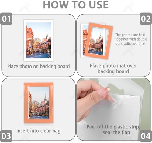 Golden State Art 50 Pack Mixed Color Picture Mats 5x7 for 4x6+Backing+Bags