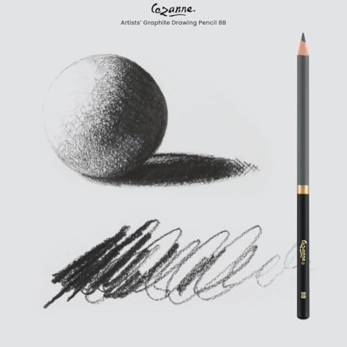 Cezanne Graphite Drawing Pencils Set - 8B, Set of 12 Break-Resistant Graphite Lead, Easy-to-Sharpen Sketch Pencils, Master Artist Quality Graphite Pencils for Technical and Artistic Drawing