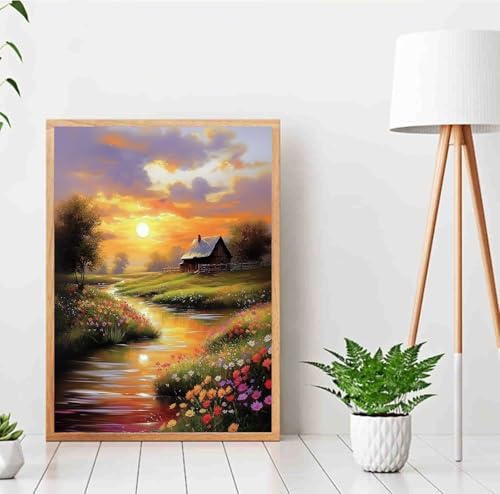DYAIANGMU Scenery Paint by Numbers Kit for Adults Beginners 19.6X15.7inch