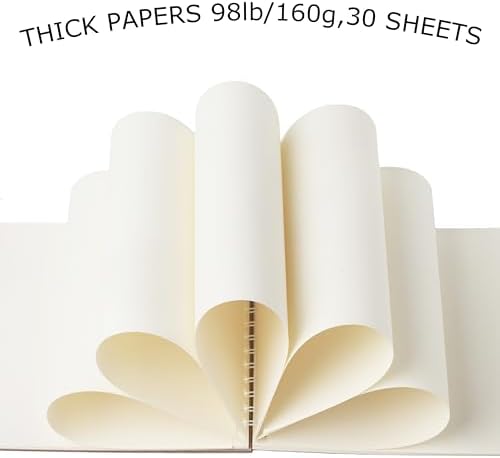 2 Pack Aesthetic Kids Spiral Cute Sketch Book,98lb/160gsm Acid Free Thick Paper Van Gogh A4 Blank Mixed Media Journal Art Sketchbook Artist Drawing Book Paper Painting Sketching Pad