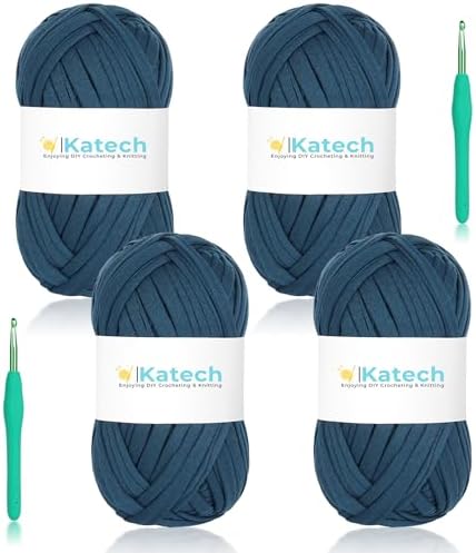 Katech 400g T-Shirt Yarn for Crocheting- Dark Blue