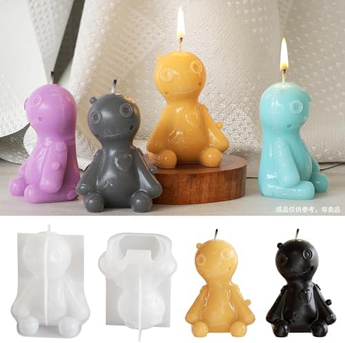 Animal Doll Candle Silicone Mold for Resin Casting & Candle Making