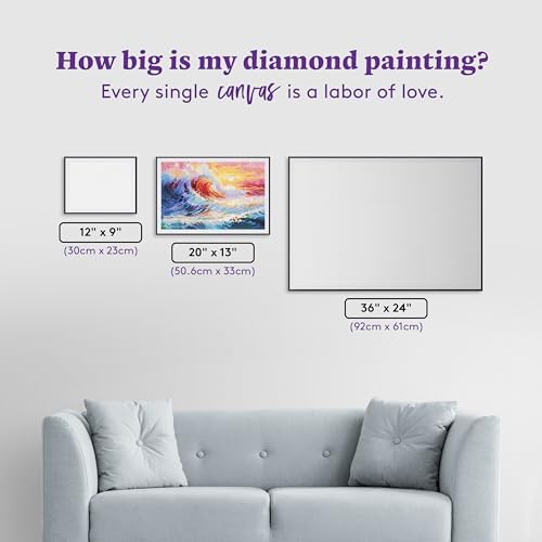 DIAMOND ART CLUB Colorful Ocean Waves Diamond Art Kits for Adults