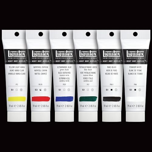 Liquitex Heavy Body Acrylic Paint Set, Classic 6 x 59ml (2-oz) Set