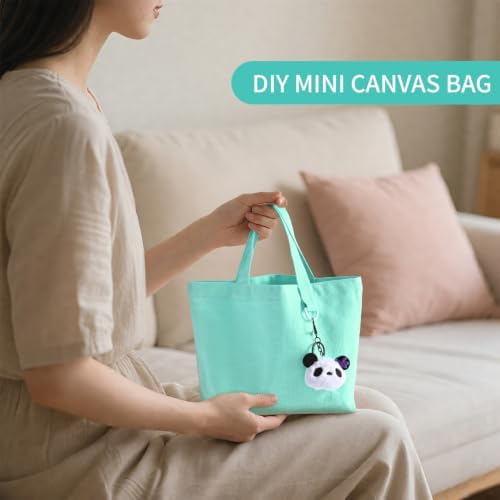 1 | 12 | 24 Pack Small Canvas Tote Bags, Mini Tote Bags Bulk for Women, DIY Blank Reusable Cute Sublimation Tote Bag
