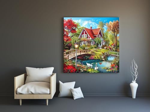 Diamond Art Kits for Adults,countryside Diamond Painting Kits 14 x 14in
