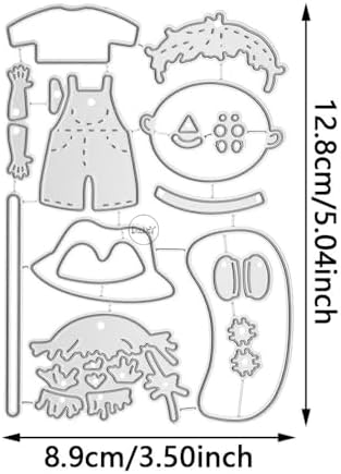 Patchwork Character Scarecrow Metal Cutting Dies for Card Making