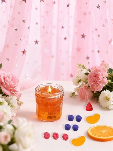 Fruit Shaped Silicone Molds, 3D Strawberry Orange Raspberry Blueberry Fondant Mold, Fruit Mold for Candy Jelly Cake Decor Soap Resin DIY Baking Tool for Parties & Gifts (4 Fruit)