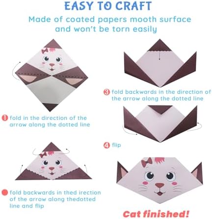 Origami Kit for Kids Ages 5-16, 116 pages with 54 Patterns & Instruction Book | Origami Paper Kit for Beginners & Advanced | Arts & Crafts Toys for Girls & Boys Ages 8-12 | Birthday & Christmas Gifts
