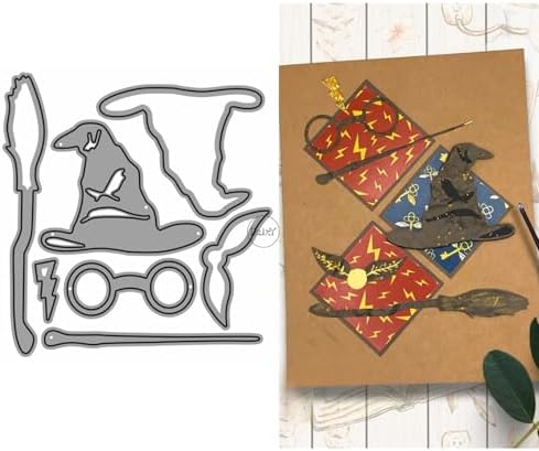 Witch Hat Broom Metal Cutting Dies for Card Making