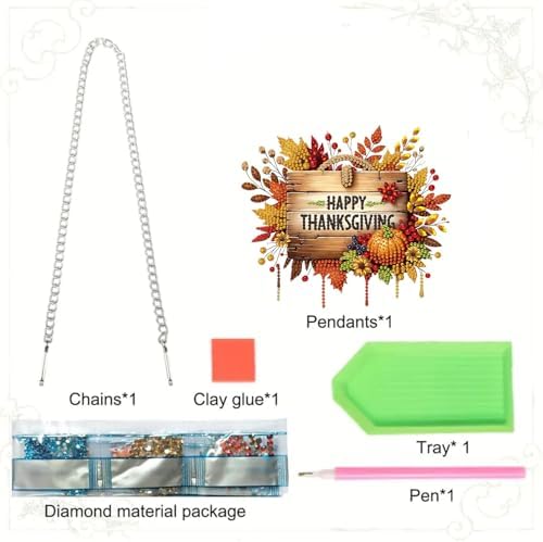 Fall Diamond Art Kits for Adults Thanksgiving Pumpkins