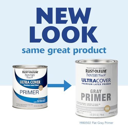 Rust-Oleum Brush On Painter's Touch Latex Paint, Flat Gray Primer