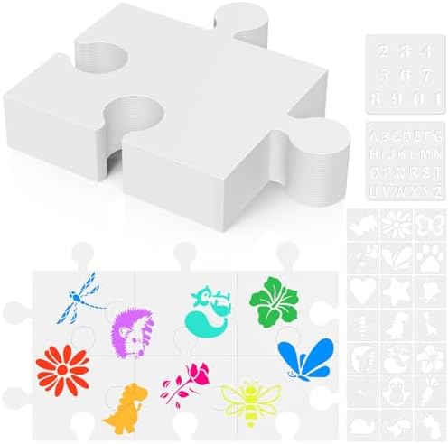 35 Pcs Blank Puzzle Pieces to Draw on, Make Your Own Puzzle Jigsaw