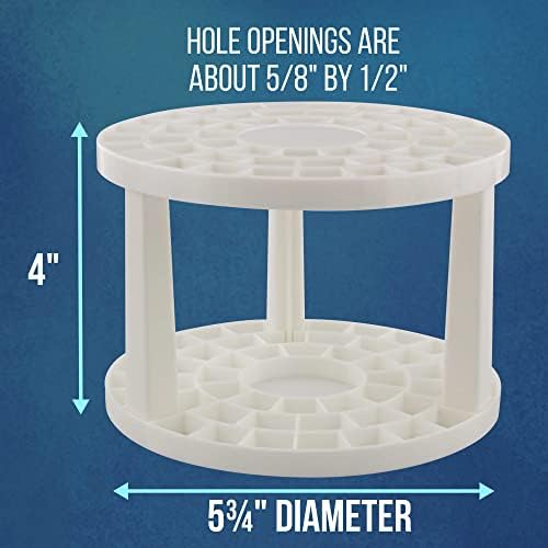 U.S. Art Supply Plastic Artist Round 50 Hole Paint Brush Holder & Organizer