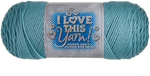 Hobby Lobby I Love This Yarn, 100% Acrylic, 320 Sea Blue, Set of 2