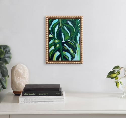 Kate and Laurel Sylvie Blank Framed Canvas Wall Art, 8x10 Gold Beaded, Modern Empty Canvas for Paint-Your-Own Art, Ready to Paint Premium Canvas Already Framed