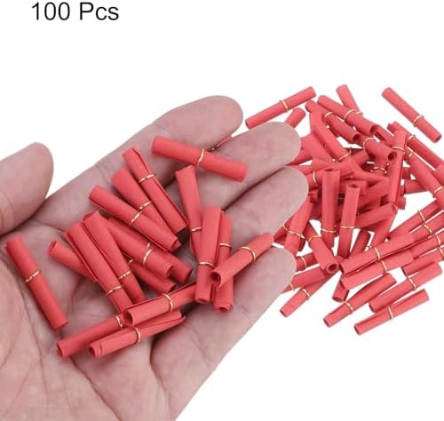 MECCANIXITY Mini Vintage Message Paper Scrolls, 100Pcs Valentine Message Paper, Lucky Wish Paper Roll for Party Birthday, Red