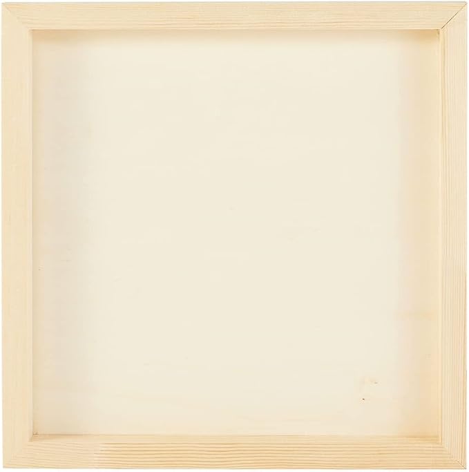 Bright Creations Art Supplies Wood Panels for Painting - 10x10 in, 0.83 in Cradle Depth, Unfinished, Pack of 6 - Cradle Boards for Painting & Craft Boards for Wall Art