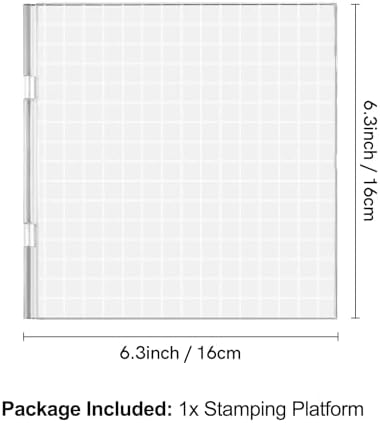 BAOFALI 6.3x6.3inch Precise Stamp Platform with Grid Lines for Accurate Craft Stamping; Easy Stamping Press; Perfect Stamp Positioning Tool Card Making Supplies Scrapbook Paper Craft Stamping Tool